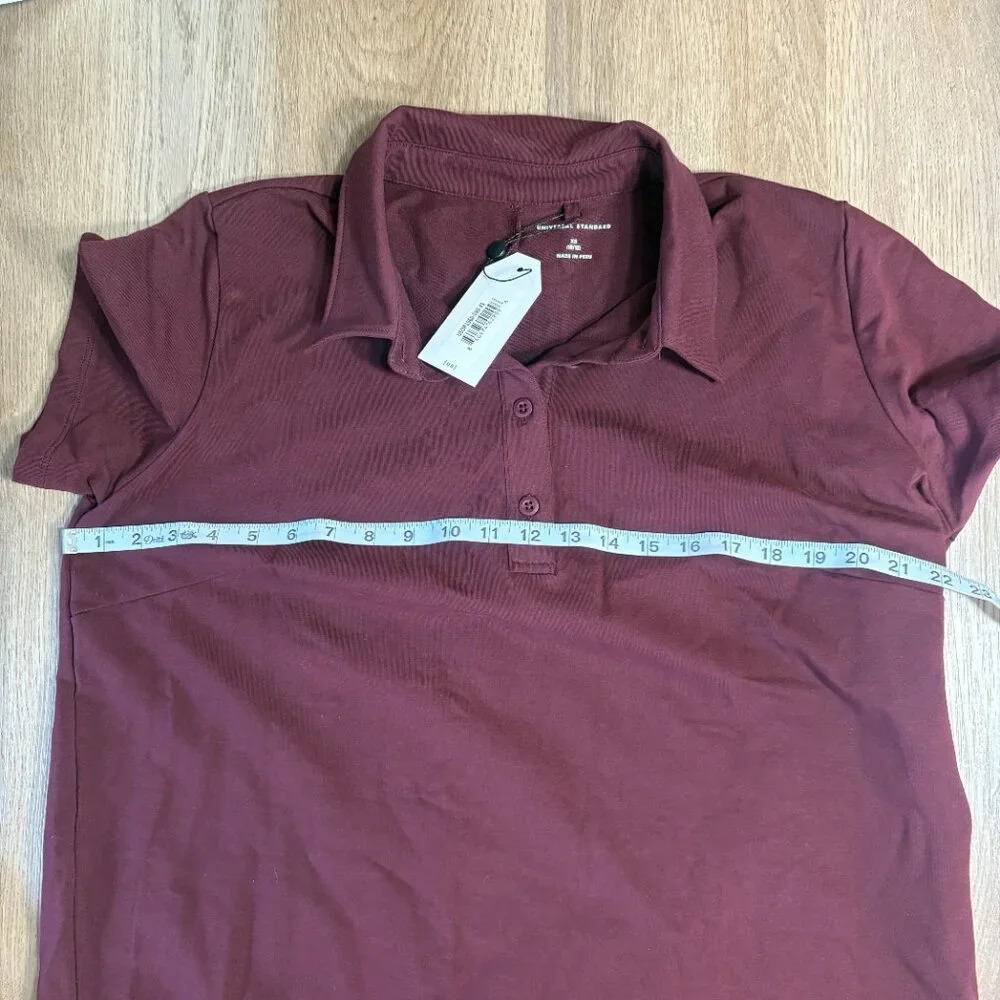 NWT Universal Standard Varsity Polo dress black cherry red S small 10 - 12 large